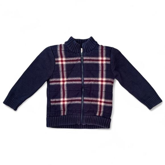 Cat & Jack Other - Cat and Jack zip front plaid winter coat size 4T